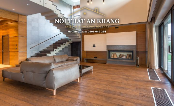 Phòng khách biệt thự hồ bơi – lò sưởi – góc 5