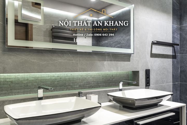 Phòng tắm biệt thự đá xám đen – góc 2