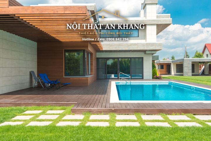 Biệt thự hiện đại có hồ bơi – tổng thể – góc 5