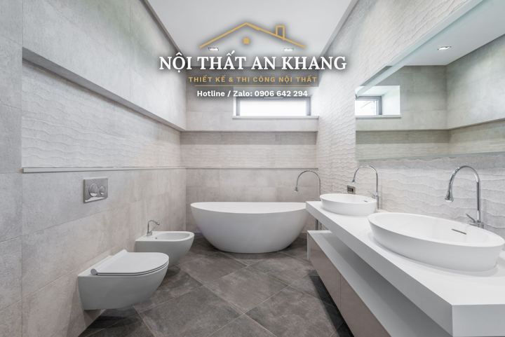 Phòng tắm biệt thự ven hồ – bồn tắm đứng – góc 3