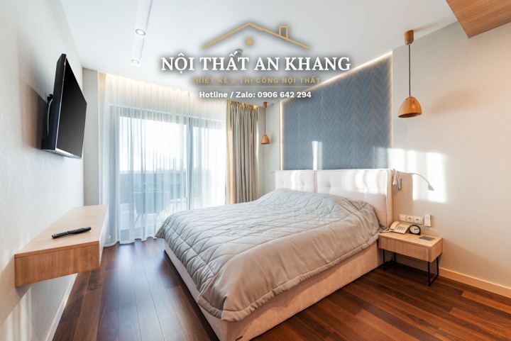 Phòng ngủ căn hộ cao cấp view kính – góc 3