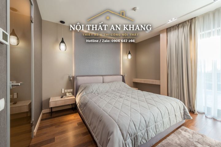 Phòng ngủ căn hộ cao cấp view kính – góc 4