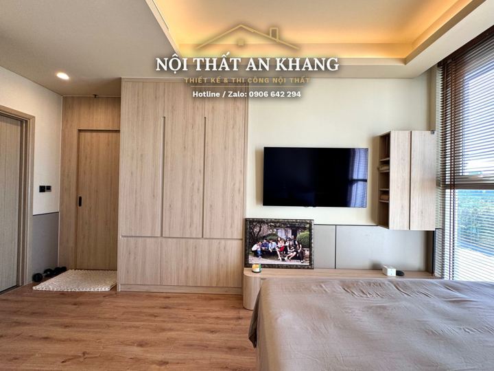 Căn hộ Japandi gỗ sồi – phòng ngủ master – góc 7