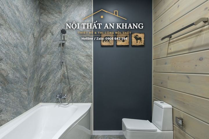Phòng tắm nhà phố – gương tròn – góc 5