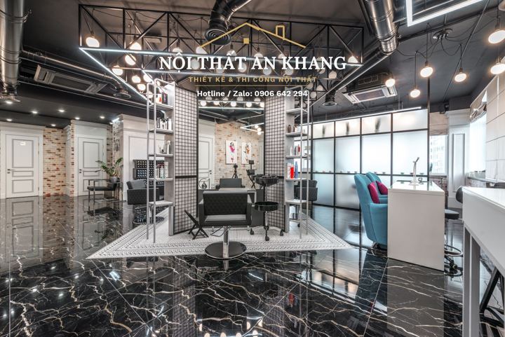 Salon làm đẹp – sảnh lễ tân & khu làm tóc – góc 5