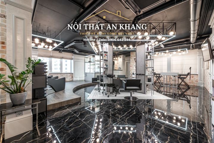 Salon làm đẹp – sảnh lễ tân & khu làm tóc – góc 6