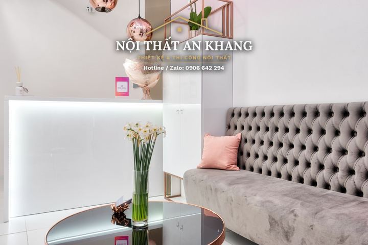 Spa tông hồng – sảnh đón & khu chờ – góc 9